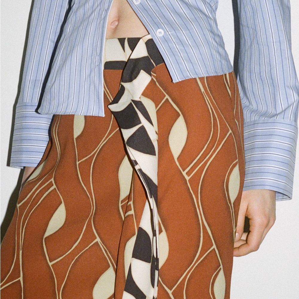 Mango RUFFLE PRINTED SKIRT - Picture 3 of 4